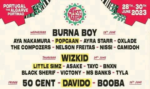 Afro Nation festival- Davido- Wizkid- Burna Boy