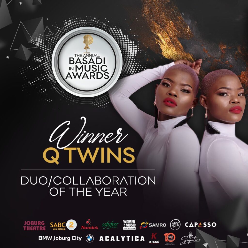 Q Twins win the award for "Duo/Collaboration of the Year" at the BIMAs 2023