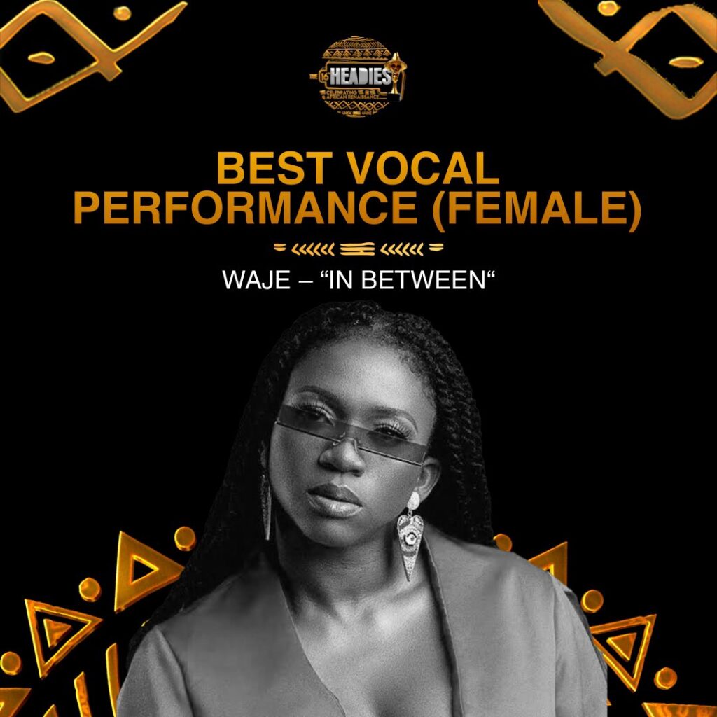 Waje wins Best Vocal Performance Female at the 16th Headies Awards Afrocritik