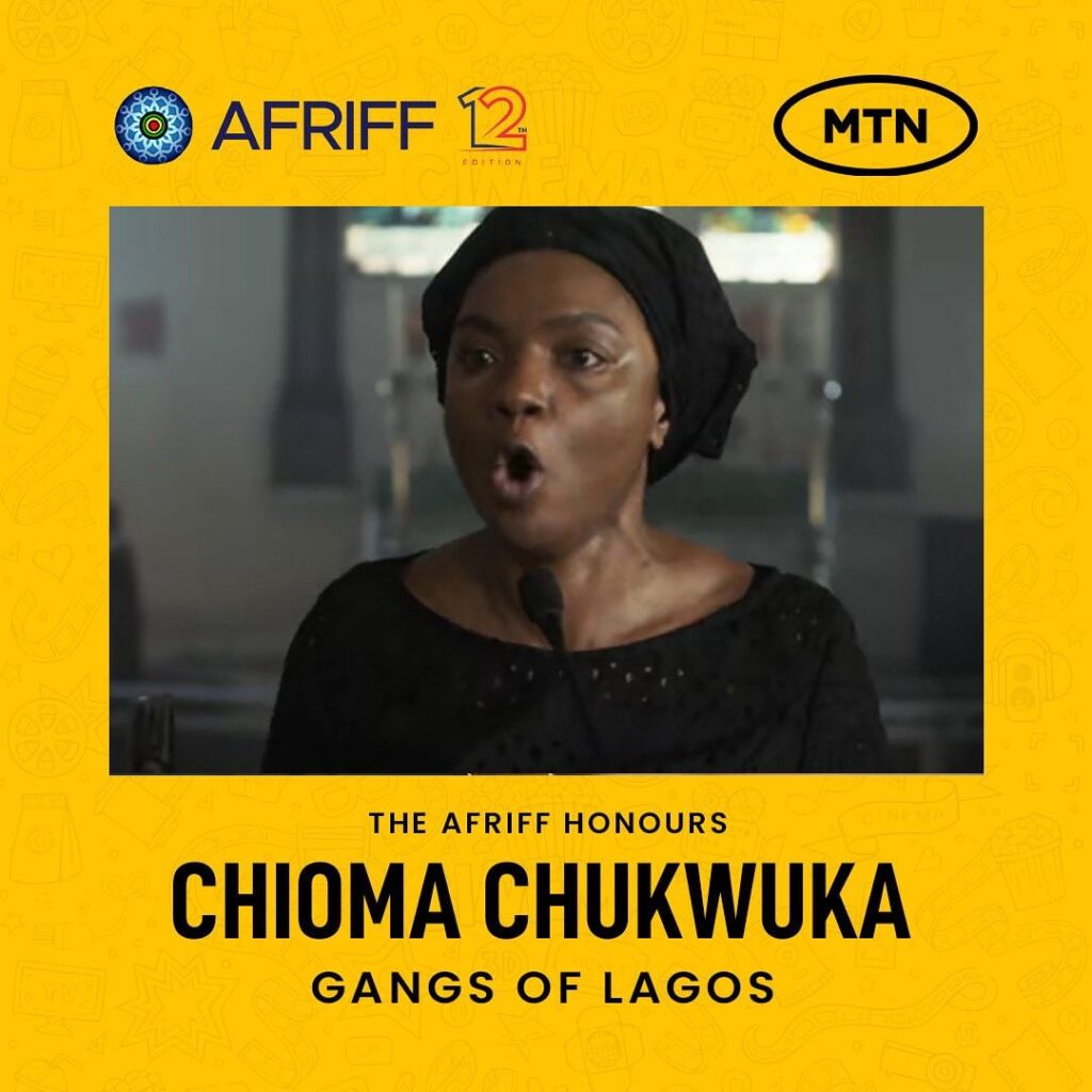 Chioma Chukwuka - Outstanding Performance Award - AFRIFF - Afrocritik