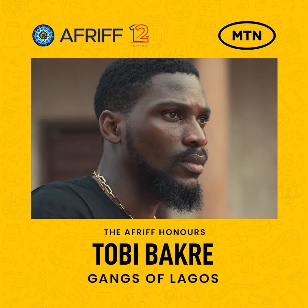 Tobi Bakre - Outstanding Performance Award - AFRIFF - Afrocritik